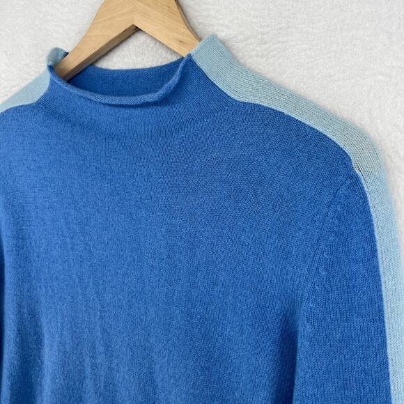 VINEYARD VINES Sweater Womens 2XS Lofty 100% Cashmere Roll Neck Pullover Blue - Picture 1 of 15